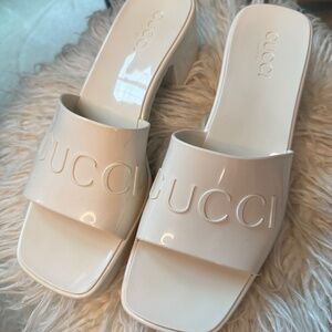 Authentic Gucci Rubber Slides Size 10 (with original box)